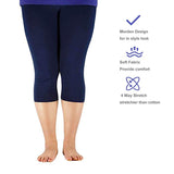 Women's High Stretch Capri Style Casual Bamboo Fiber Leggings.  Come in Plus Sizes.