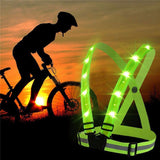 LED/USB Charging Reflective Vest With Adjustable Waist with Pouch For Running, Cycling and Walking.