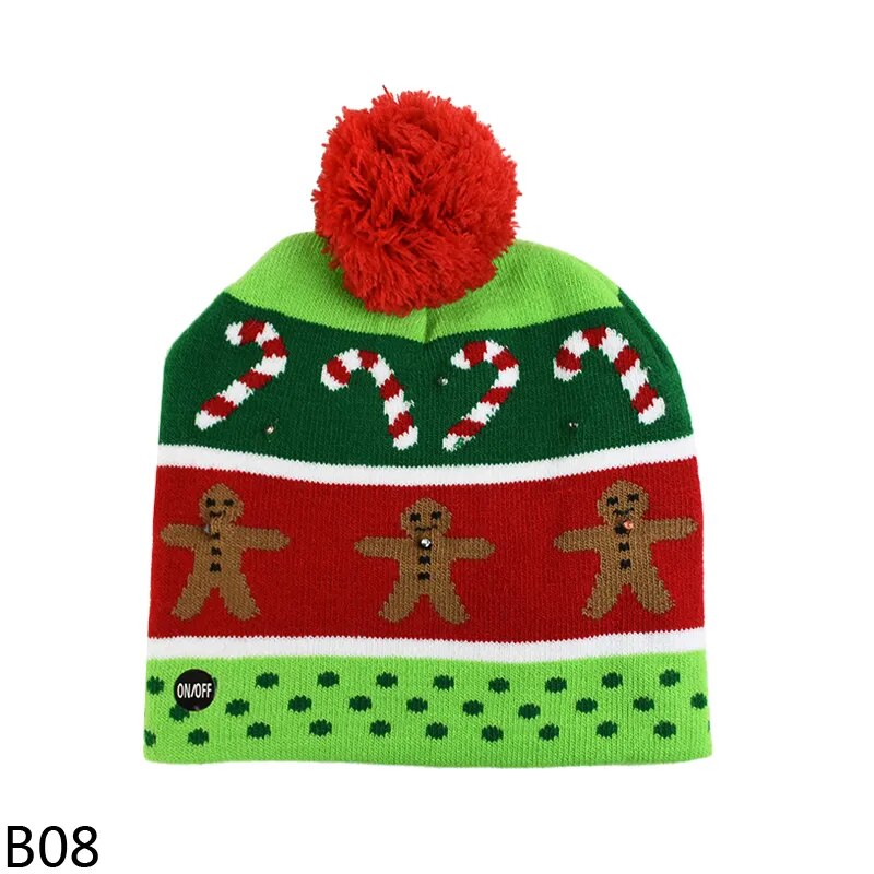 Children's LED Knitted Christmas Beanie hats.