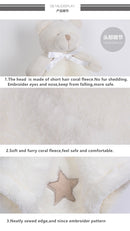 furry soft Baby stuffed animal soothing blanket.