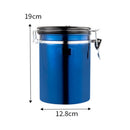 Stainless Steel Sealed Storage Jar.  Moisture-proof to store Coffee Beans, Milk Powder, OR Grains.