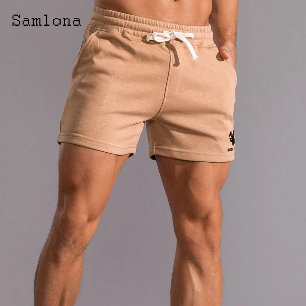 Men's Leisure Shorts With Lace Up And Pockets