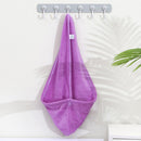 Absorbent quick -drying hair towel.