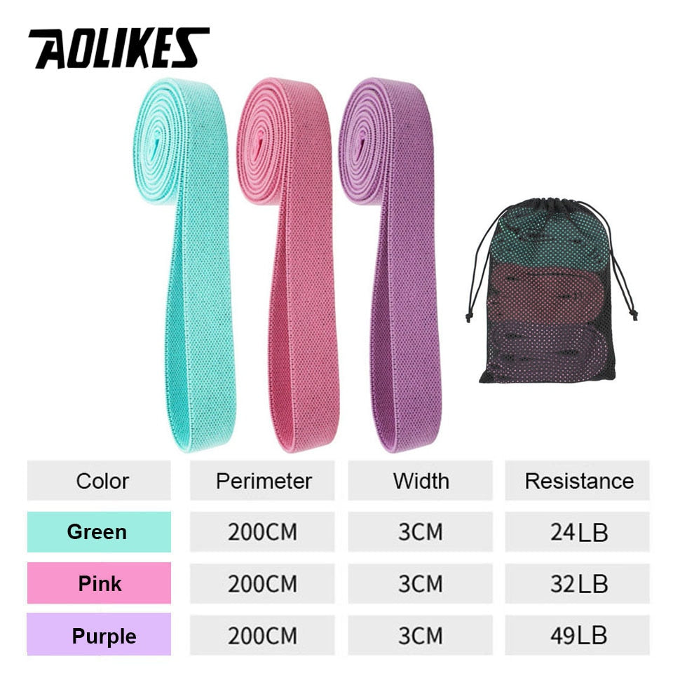 AOLIKES Anti-slip  braided rubber fitness resistance band.