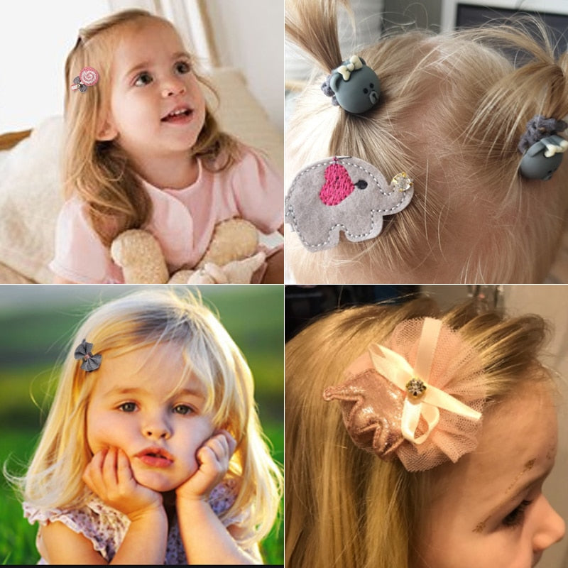 8Pcs hairclips set For Girls.