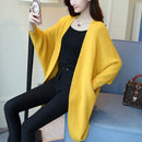 Ladies Long  Knitted, bat sleeve Sweater.
