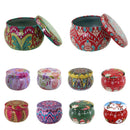 NEW Retro Floral Mini Tin Can For Aromatherapy Candle Making Containers, Coffee, Tea, Spices, Candy And Jewelry Storage Case.