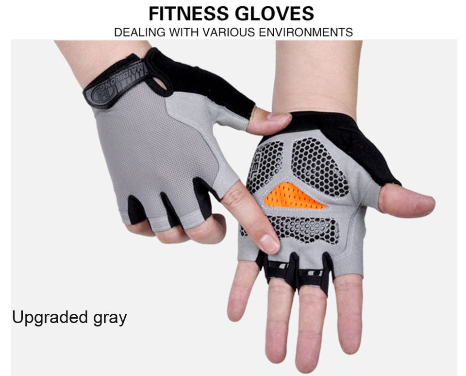 Anti-slip, Anti-sweat, Breathable Half Finger Sports Gloves for Men and Women.