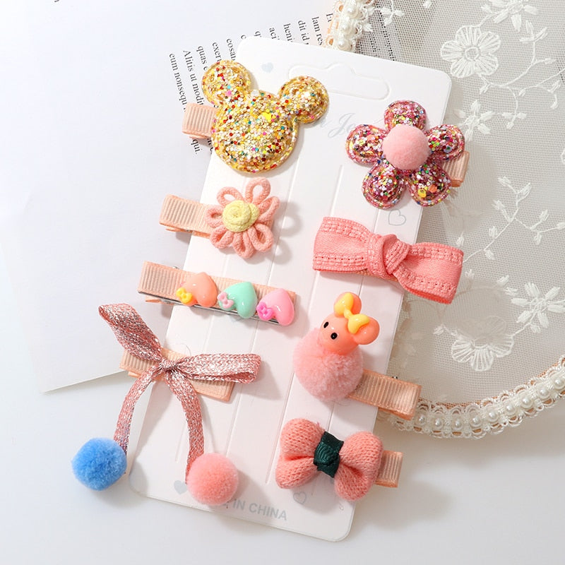 8Pcs hairclips set For Girls.