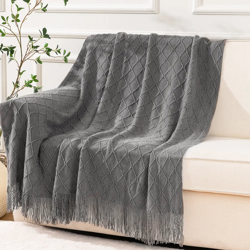 Battilo Machine Washable Decorative Soft Knitted Throws.