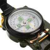 Folding Army Green Compass With fluorescent needle. Great for outdoor Camping and Hiking.