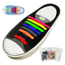 16Pcs/Set Silicone Elastic Shoelaces.