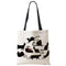 Linen Cat Printed Tote Bags.