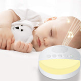 White Noise Machine With USB Rechargeable, Night Light And Timer For Automatic Shutdown.