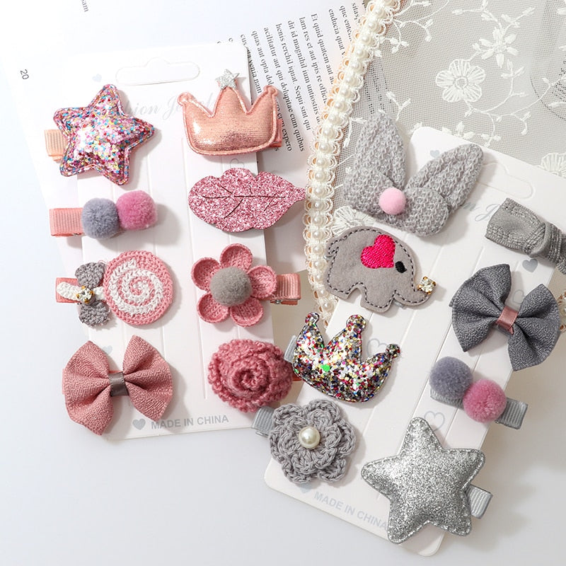 8Pcs hairclips set For Girls.