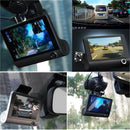 Car DVR 3 Cameras Full HD 1080P Dual Lens. 4.0 inch LCD Screen with 170 Degree Rear view.