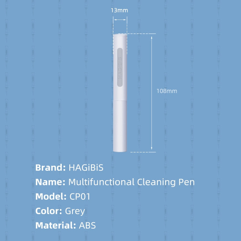 Hagibis Cleaner Kit for earbuds . Kit includes all in one pen with metal tip, brush head and sponge to clean hard to get places.