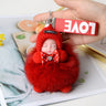 Pompom Cute Fluffy Plush Doll Keychains.