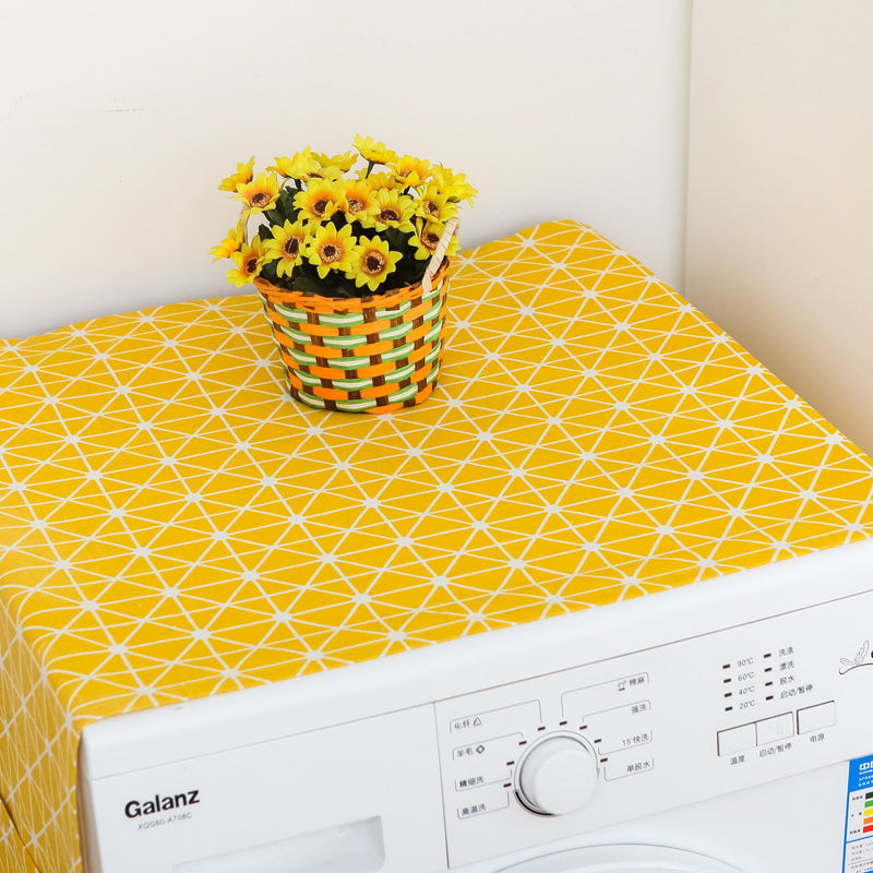 Dust Cover Organizer With Tassels Made of Thick Cotton Linen.  Great Covers for Refrigerators and  Washing Machines.