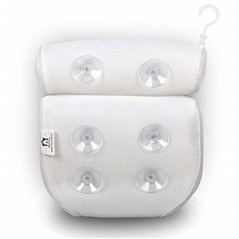 Non-Slip Bath Pillow with Suction Cups. Thick headrest to give your neck and back support.