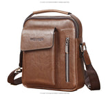 WEIXIER Men's Crossbody Multi-function Leather Bag.