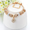 YADA gold heart crystal charm bracelet.BT200176