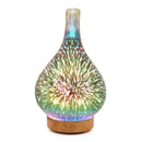 3D Glass Vase Aroma Essential Oil Diffuser With 7 Color LED Night Light.