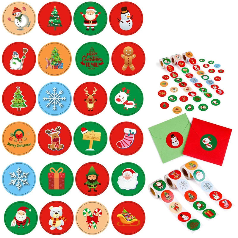 Merry Christmas/Holiday Envelope, Gift Bag And Invitations Stickers.