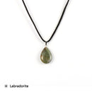 Women Natural Water Drop Pendant Necklace.  Easy To Wear As A Necklace OR Choker with a Variety of Stones.