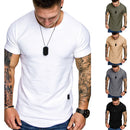 Men'sSize M-3XL Short Sleeve T Shirt With Longline Curved Hem