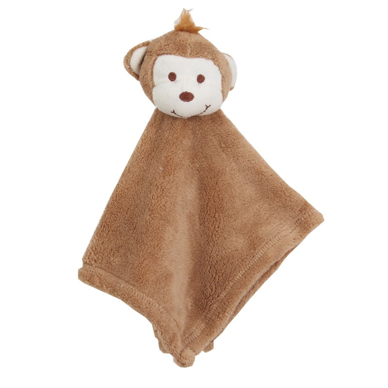 furry soft Baby stuffed animal soothing blanket.