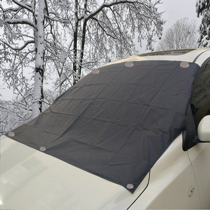 Silver Magnetic front windshield cover.  Keeps snow/ice off of your windshield.