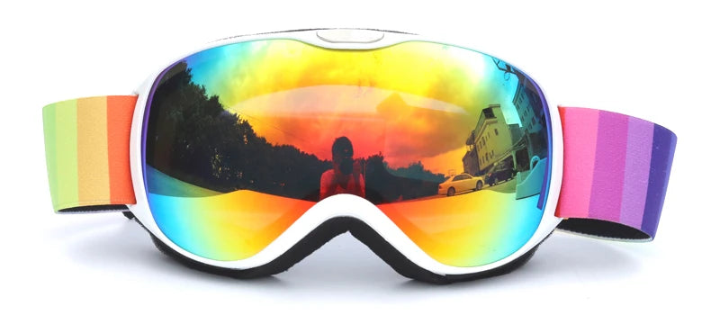 Children's Anti-fog, Double Layer Ski Goggles.