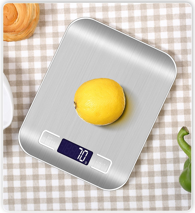 Stainless Steel LCD Digital kitchen weigh Scales 5kg 10kg/1g.