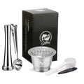 ICafilas   Stainless Steel, Reusable Coffee Filter With Tamper for Nespresso Machines.