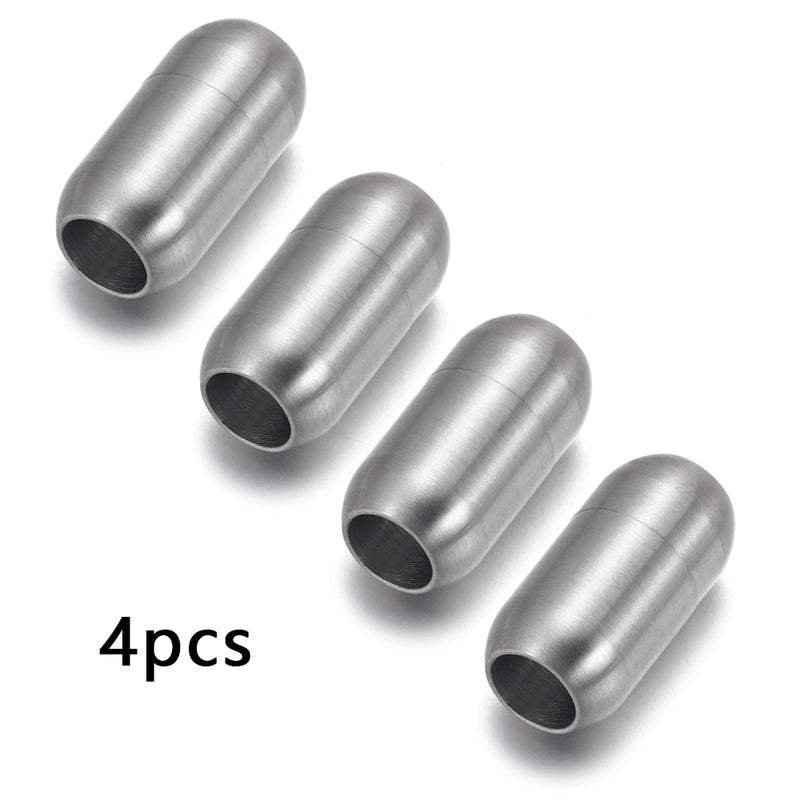 2-4Pcs Stainless Steel 3mm-8mm Magnetic Clasp For Making Necklaces OR Bracelets Of Leather Cords.