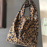 Corduroy Cotton Large Shoulder Shopping Totes