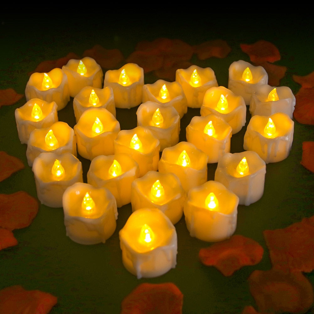 6/24Pcs Flameless LED Battery Powered Candles.