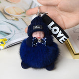 Pompom Cute Fluffy Plush Doll Keychains.