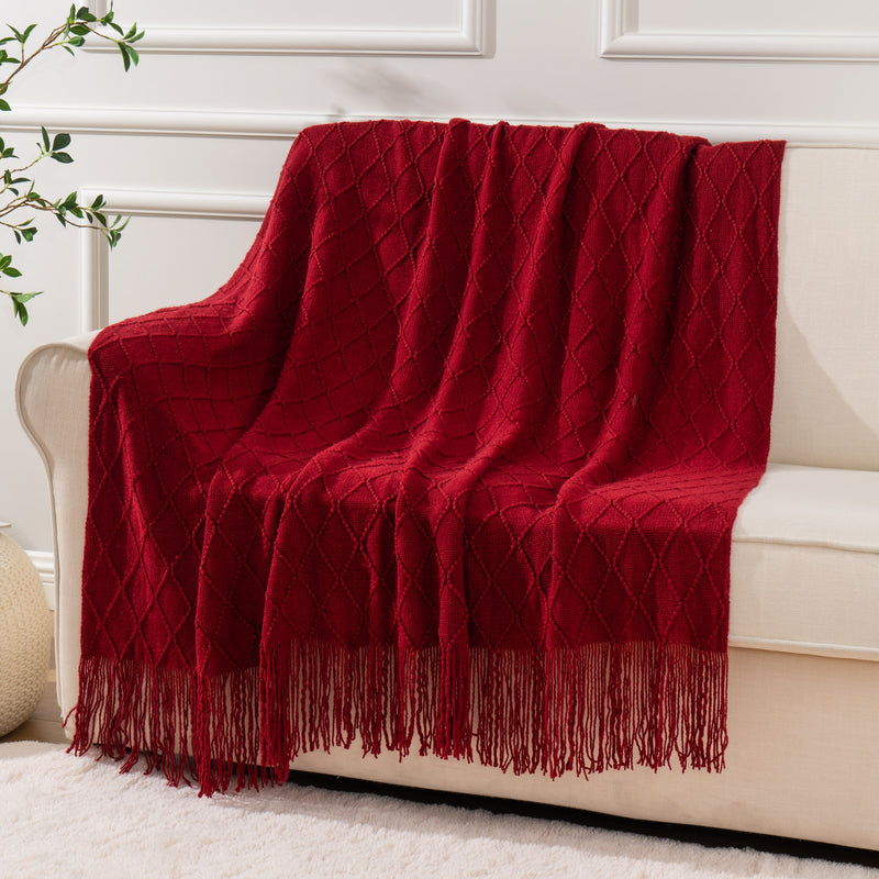 Battilo Machine Washable Decorative Soft Knitted Throws.