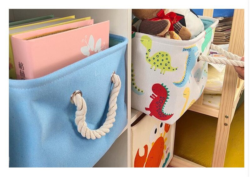 Foldable Canvas Cartoon Animal Laundry Basket OR Toy Storage.