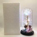 Christmas Or Valentines LED Foil Flower With Fairy String Lights In Enclosed Dome