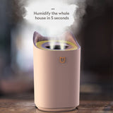 Multi color LED aromatherapy diffuser. Double nozzle for essential oil aroma. Can also be used as a regular humidifier.