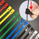 100pcs Colored 200mm Nylon Self-locking Reusable  Zip Ties.