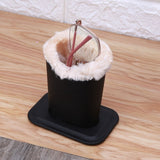 Leather Eyeglass Holder/Stand With Soft Plush Lining.