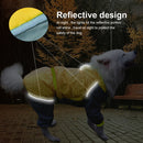 Dog  S-2XL Reflective Raincoat.