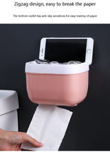 Waterproof Wall Mount Tissue Holder for Bathrooms With Shelf