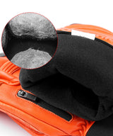 KUTOOK Men's Goatskin Leather Waterproof Thermal Gloves