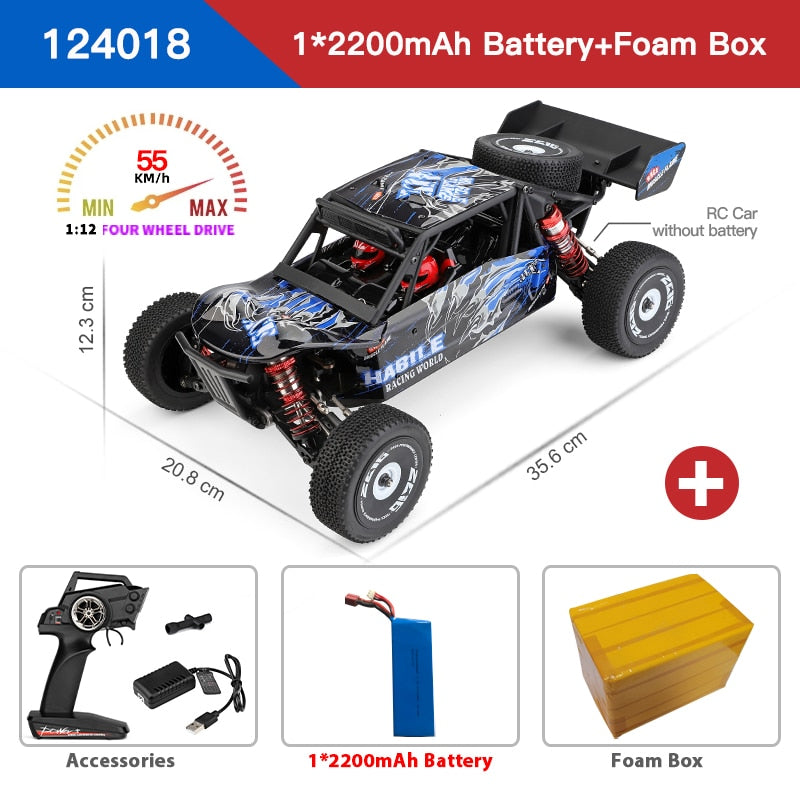 Remote Control Electric High Speed Off-Road Drift  124017 124016 2.4G RC Car 1:14 4WD 75KM/H