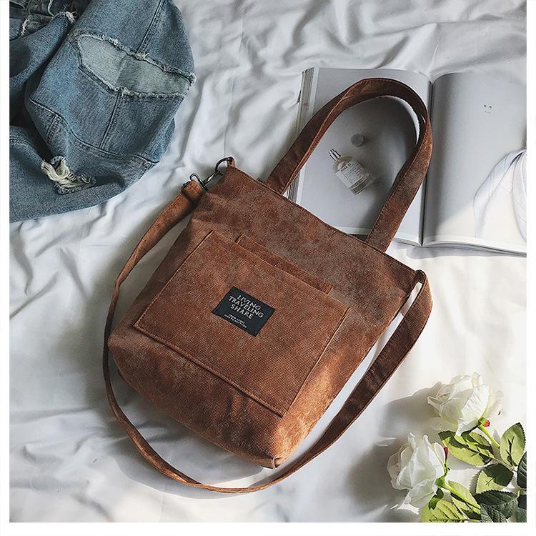 Women Corduroy Shoulder/Crossbody Bag.